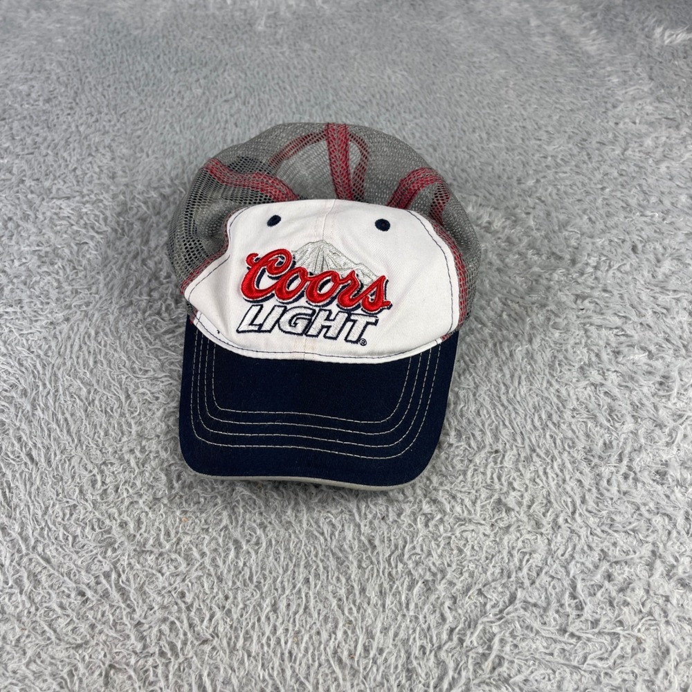 Infinity Headwear Coors Light Trucker Hat Snapback Mesh Cap Navy White Grey OSFM